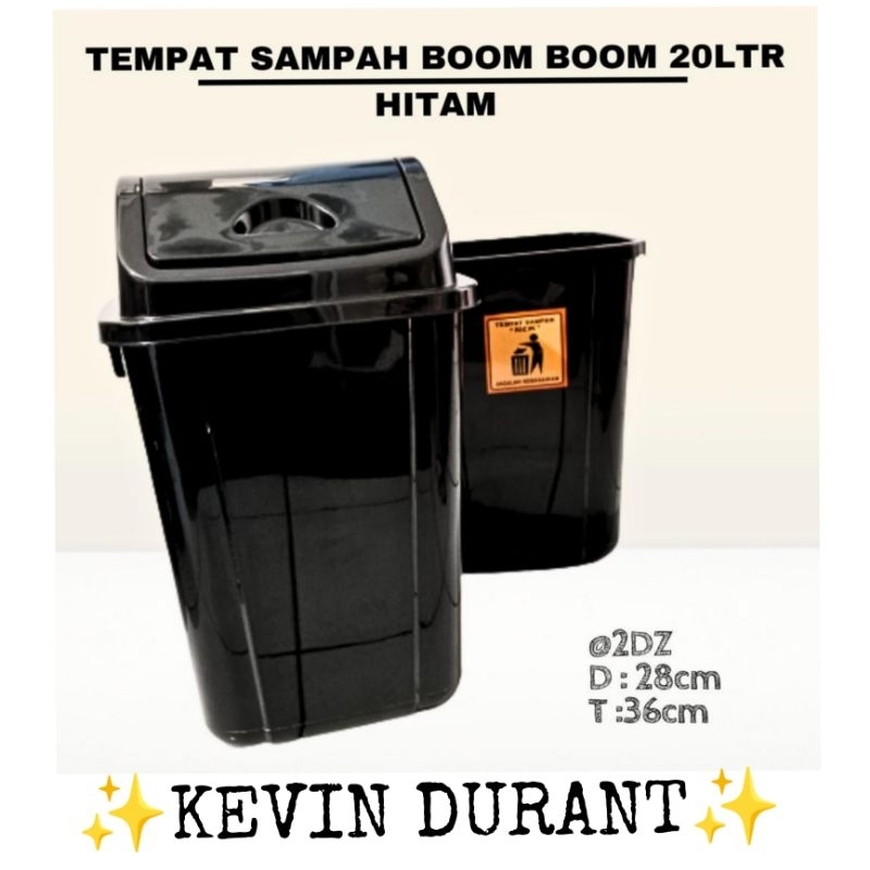 ( KD1 ) Tempat Sampah Hitam 20lt / Tempat Sampah Hitam Jumbo / Tempat Sampah Hitam Bombom / Tempat S