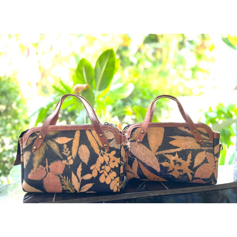 Tas Kulit Ecoprint Naura