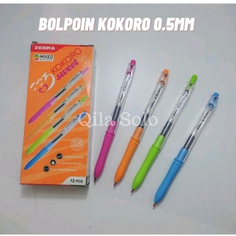 

Bolpoin Gel/ Gel Pen/ Pena Gel Zebra Kokoro 0.5 gram