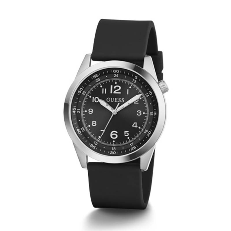 Promo 100% asli GUESS GW0494G1 Original  Jam Tangan Pria Analog Black Silicone