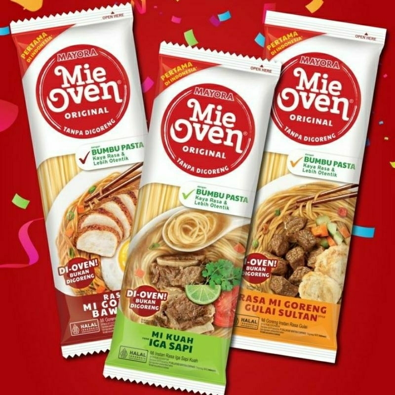 

MIE OVEN MAYORA • 3 VARIAN RASA • MIE OVEN ENAK MURAH