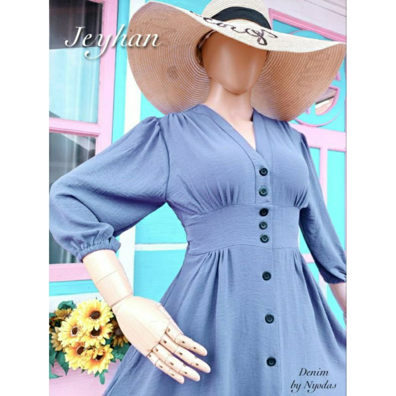 Daster Kekinian Busui Rayon Wanita Polos Daster Jeyhan By Nyodas
