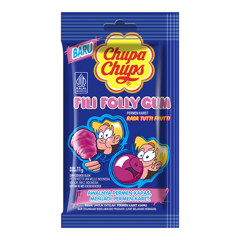 

Chupa Chups Filifolly Gum Permen Karet Tutti Frutti 11 g