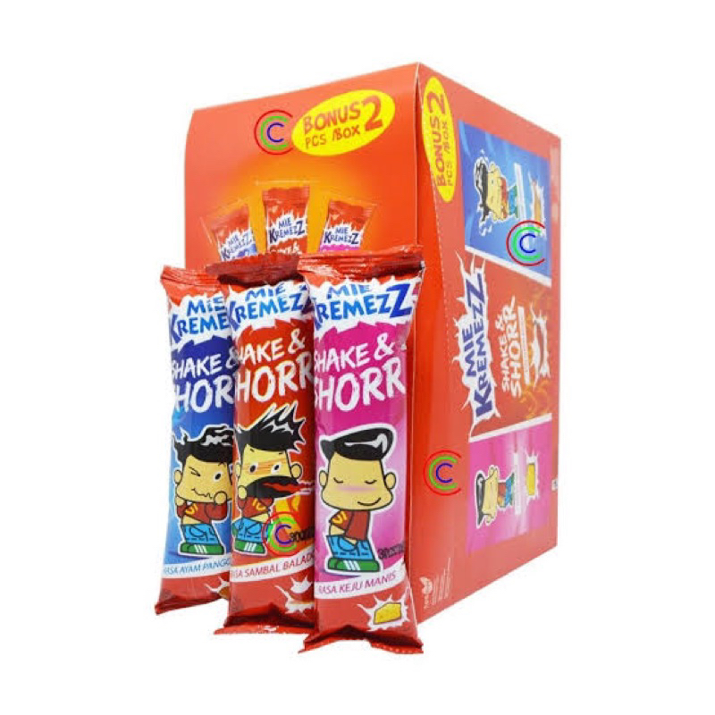 

Snack Mie Kremezz Shake and Shorr Box Murah