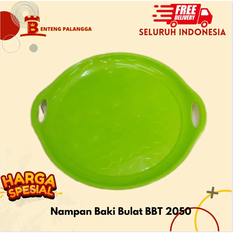 Nampan Baki Bulat BBT 2050 Plastik Hijau Golden Sunkist
