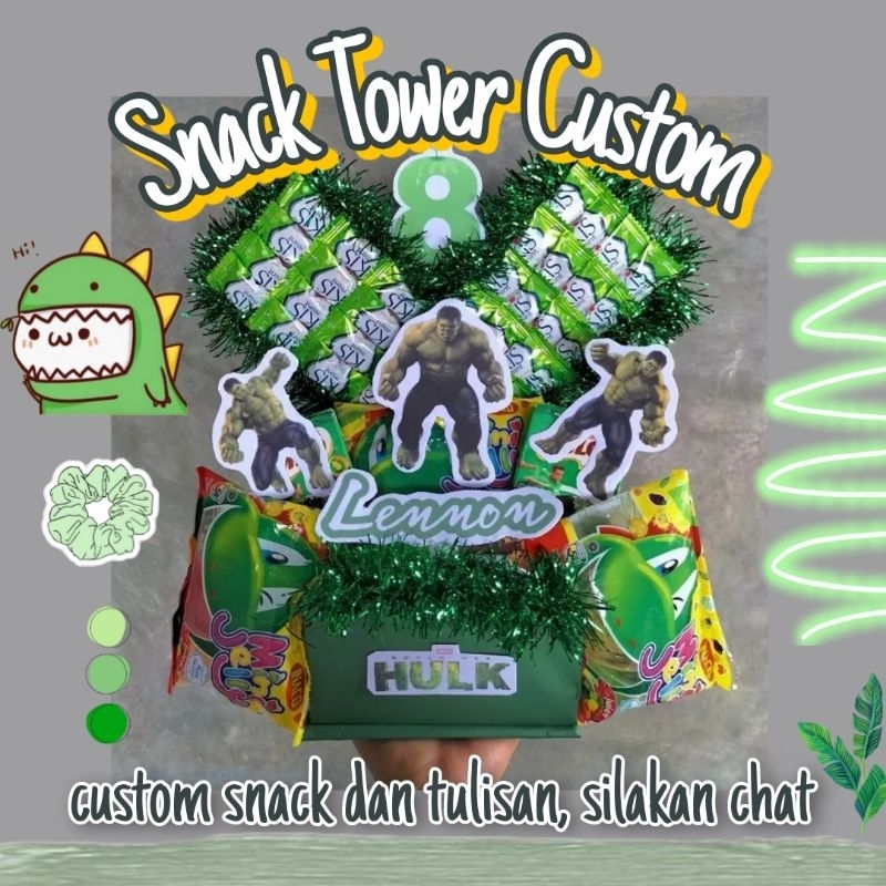 Snack tower ultah custom satu tingkat