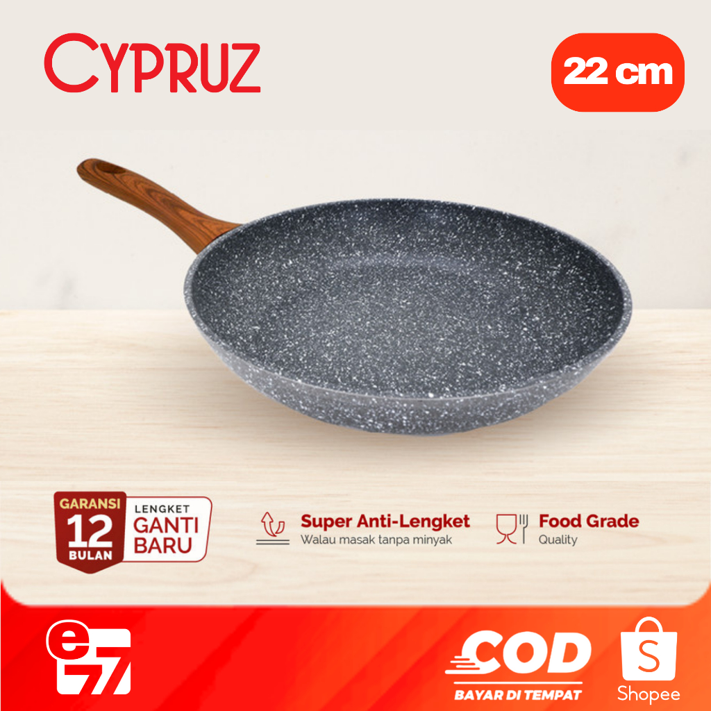 WAJAN  FRY PAN MARBLE GRANIT WAJAN PENGGORENGAN 22 CM mantap