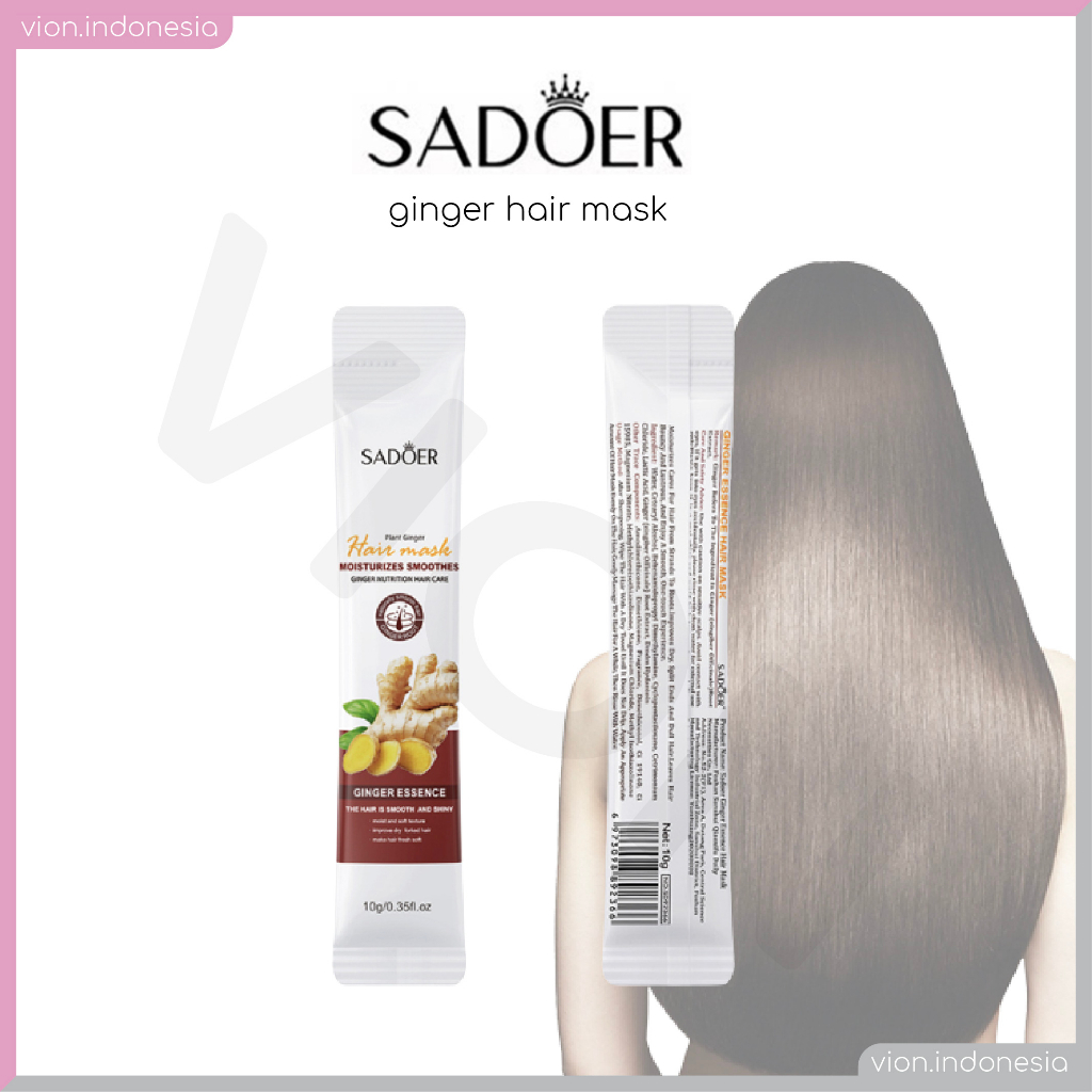 SADOER Ginger Hair Mask Shampoo Jahe Rambut Memperbaiki Rambut Rontok SR013