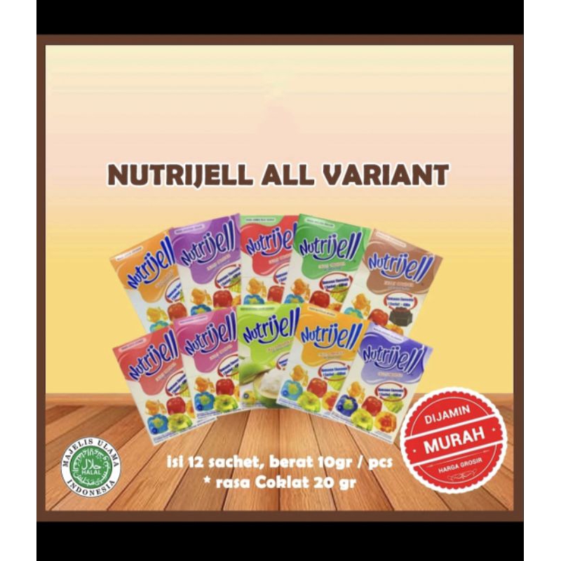 

Nutrijell 10 gram Jelly Puddinh Instant Nutrijell Rasa Buah & Rasa Coklat