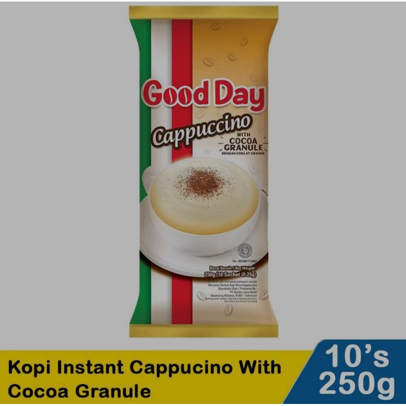 

GOOD DAY CAPPUCINO WITH CHOCO GRANULE (10 PCS)