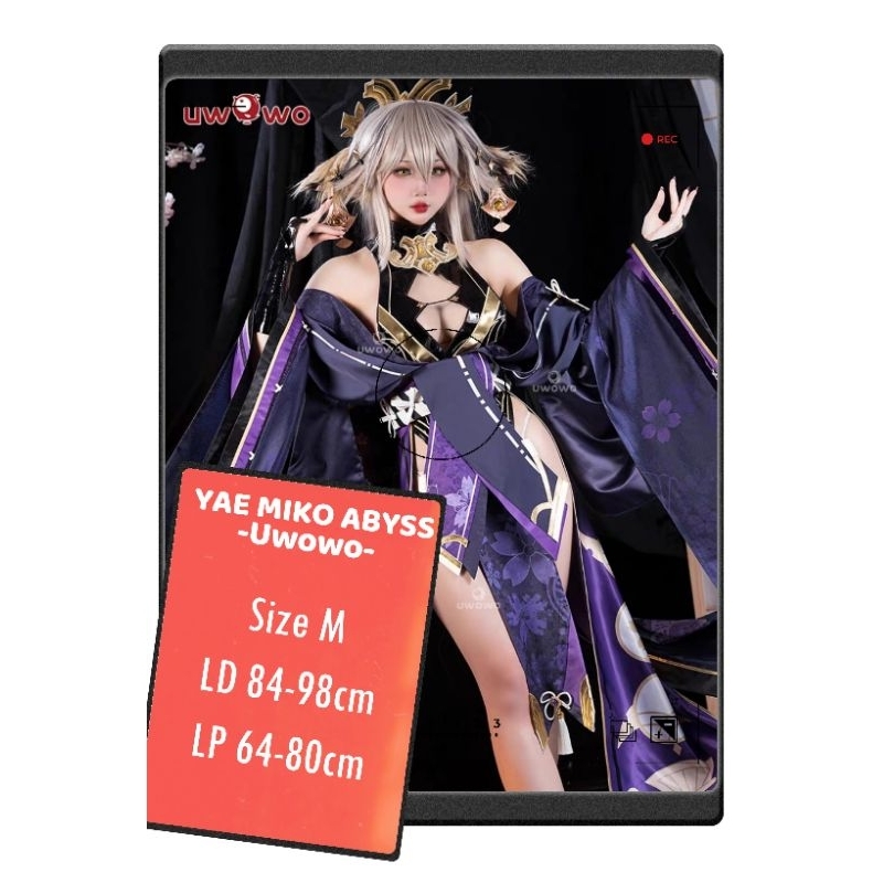 [ RENTAL ] Yae Miko Abyss Brand Uwowo Cosplay Kostum Genshin Impact High Quality Wig Miscoco Fullset