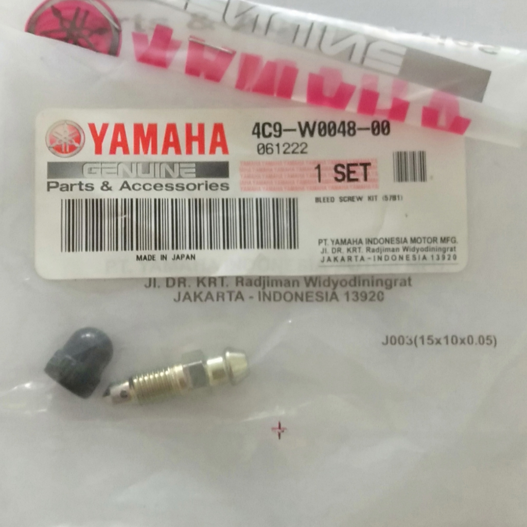 BLEED SCREW KIT (57B1) / BAUT NEPEL PEMBUANGAN ANGIN KALIPER REM - MIO / MIO SOUL / MIO J / JUPITER 