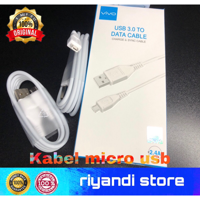 Kabel Data Vivo micro Original V5 V7 V9 V15 Y53 Y91 Y71 Kabel Vivo