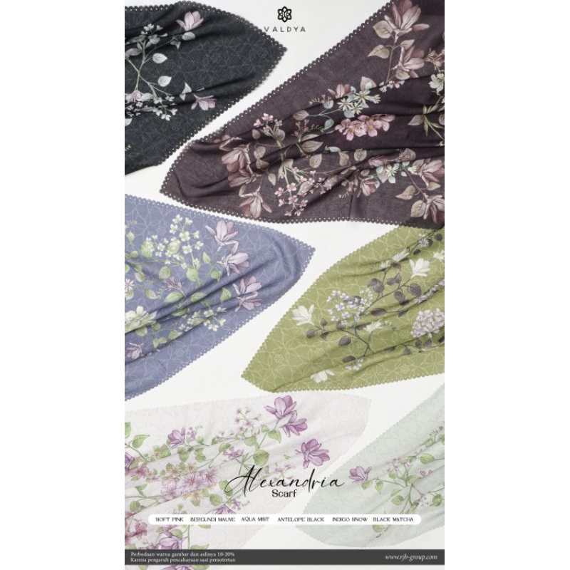 SCARF, PASMINA & KHIMAR ALEXANDRIA BY VALDYA/IEDSERIES 2024/FAMSET ALEXANDRIA/HIJAB/JILBAB PREMIUM