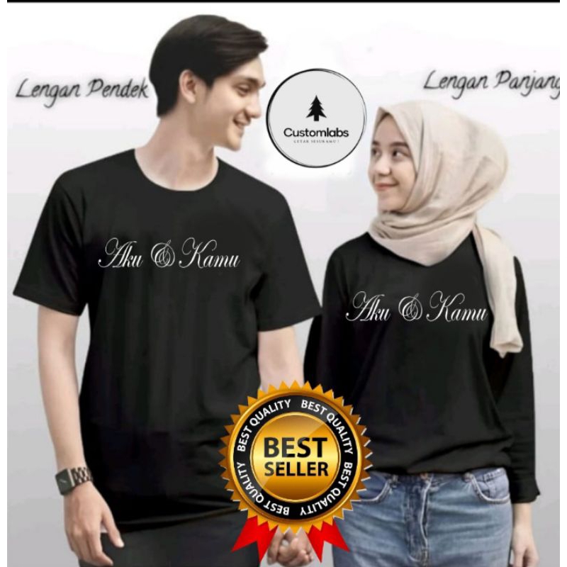 Kaos couple pasangan kaos couple dewasa kaos pasangan kaos custom [BISA COD] Pasangan Romantis HITAM