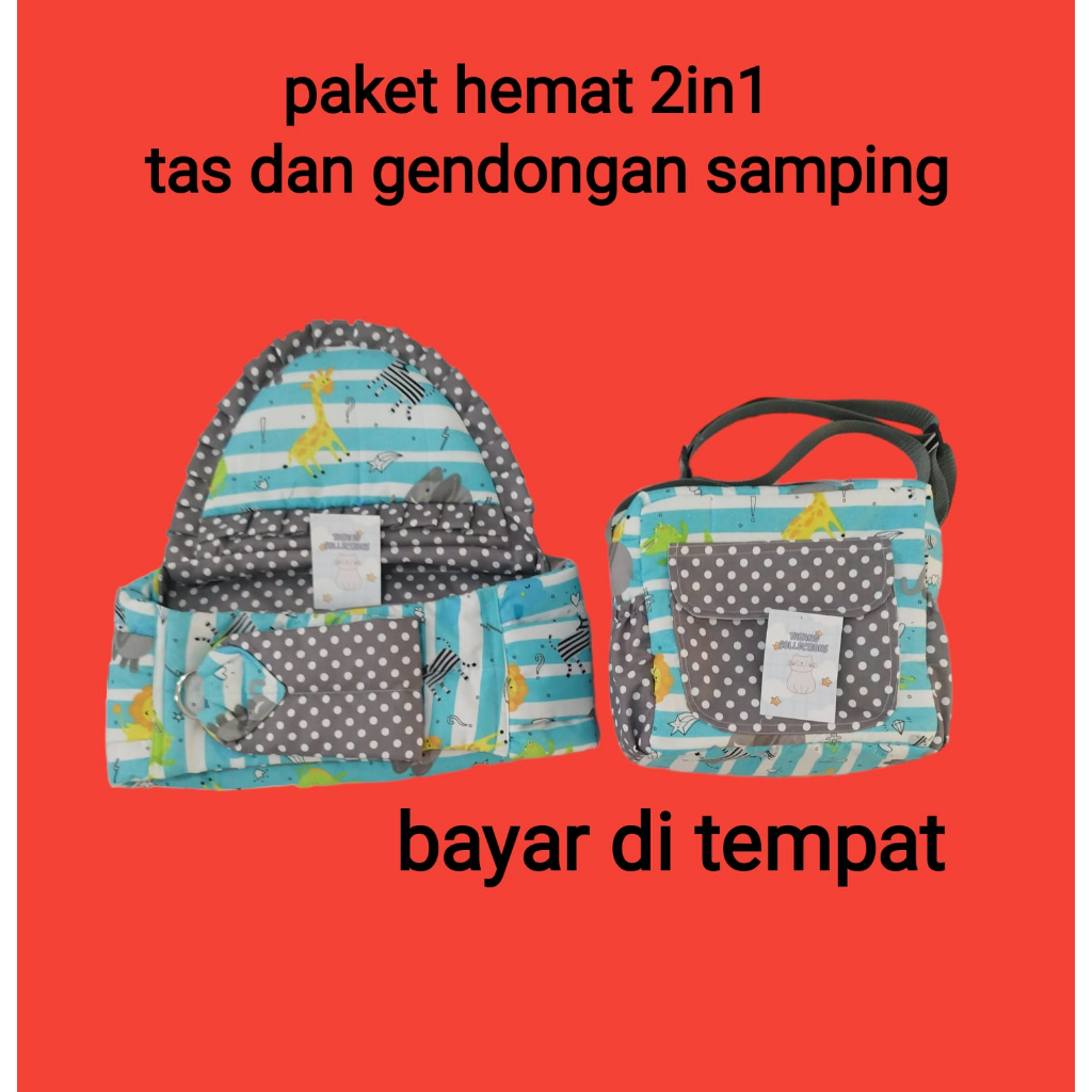 gendongan dan tas perlengkapan bayi 2in1 karakter ter baru