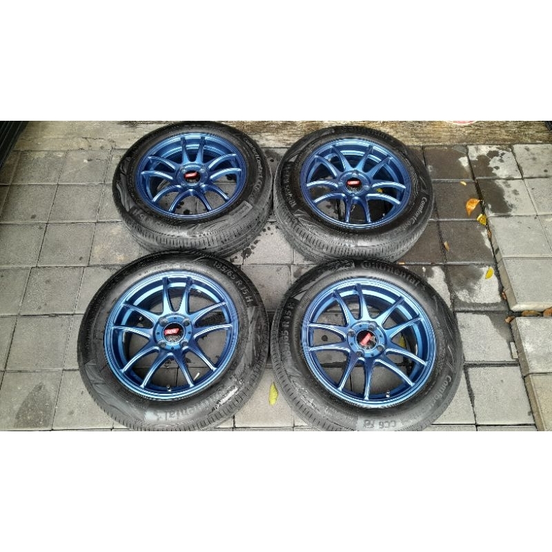 VELG DAN BAN BEKAS MOBIL RAYS RING 15 + 185 65 15 90% COCOK DI BRIO YARIS VIOS AVANZA