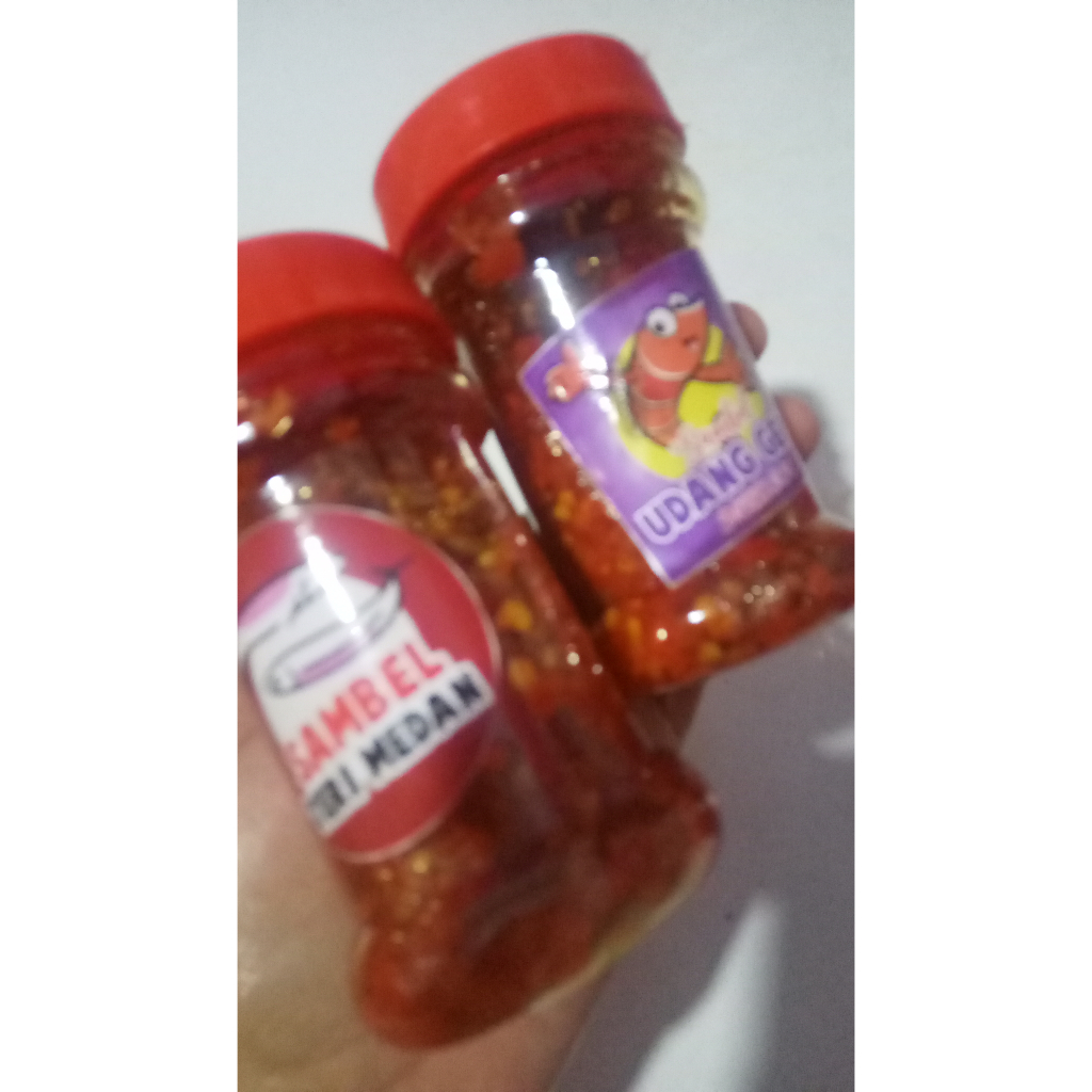 

sambal udang gepe kemasan botol 150 ml