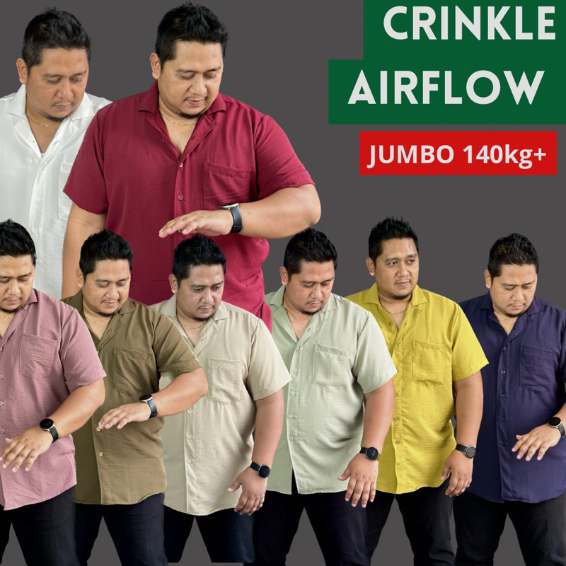 Kemeja Crinkle Airflow Jumbo