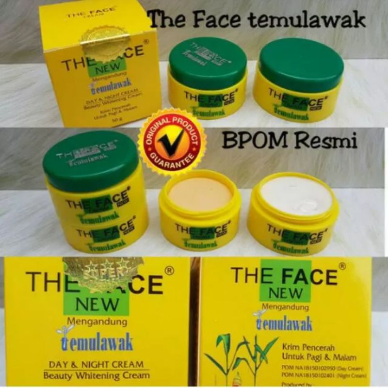 CREAM THE FACE TEMULAWAK SIANG DAN MALAM/ CREAM THE FACE TEMULAWAK