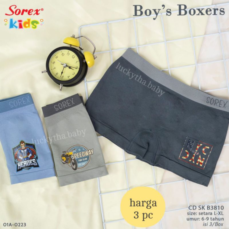 3pc- CD boxer sorex B3810 anak laki-laki 6-9 tahun/ CD sorex 3810 boxer anak motif robot