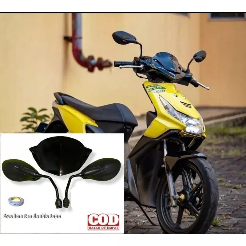 PAKET VARIASI HONDA BEAT KARBU PLUS KACA SPION X1 PNP