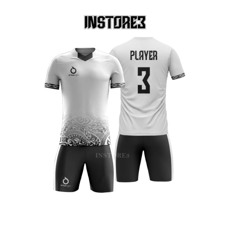 Jersey Futsal Sablon Nama Dan Nomor Kaos Futsal Baju Bola 1 Set + Celana Jersey Team