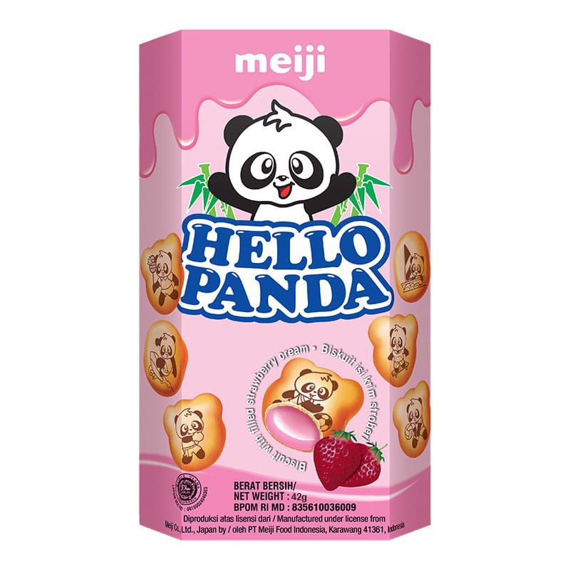 

MEIJI BISCUIT HELLO PANDA CHOCOLATE & STRAWBERRY BOX 42 GRAM