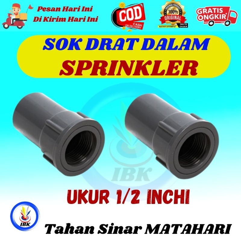 Tumbas Tani Sprinkler Pertanian Taman Kebun Springkler Pertanian Bias Mutar 360 Derajat 1/2 Inchi