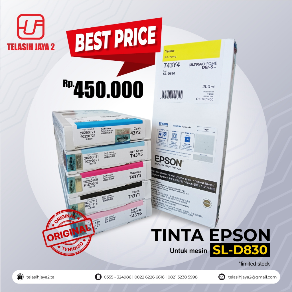 TINTA EPSON SL-D830 ORIGINAL