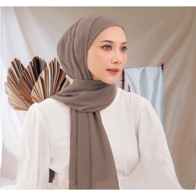 PASHMINA INNER 2 IN 1 CERUTY BABY DOLL PREMIUM  / Pasmina Inner / Jilbab Instan / Pashmina Instan / 