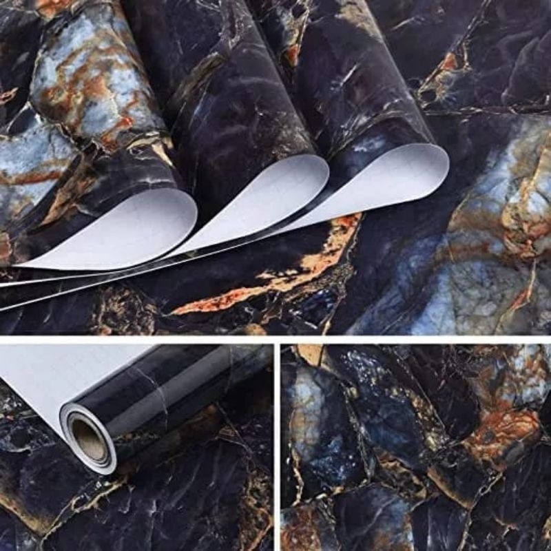 wallpaper dinding motif keramik marmer wall sticker kamar ruang tamu