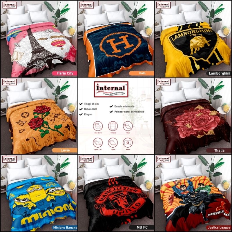Selimut Internal 160x200 - Motif Bunga Abstrak Karakter