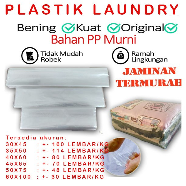 Plastik Laundry Plastik PP Laundry Plastik Laundry Kiloan HARGA 0,5KG