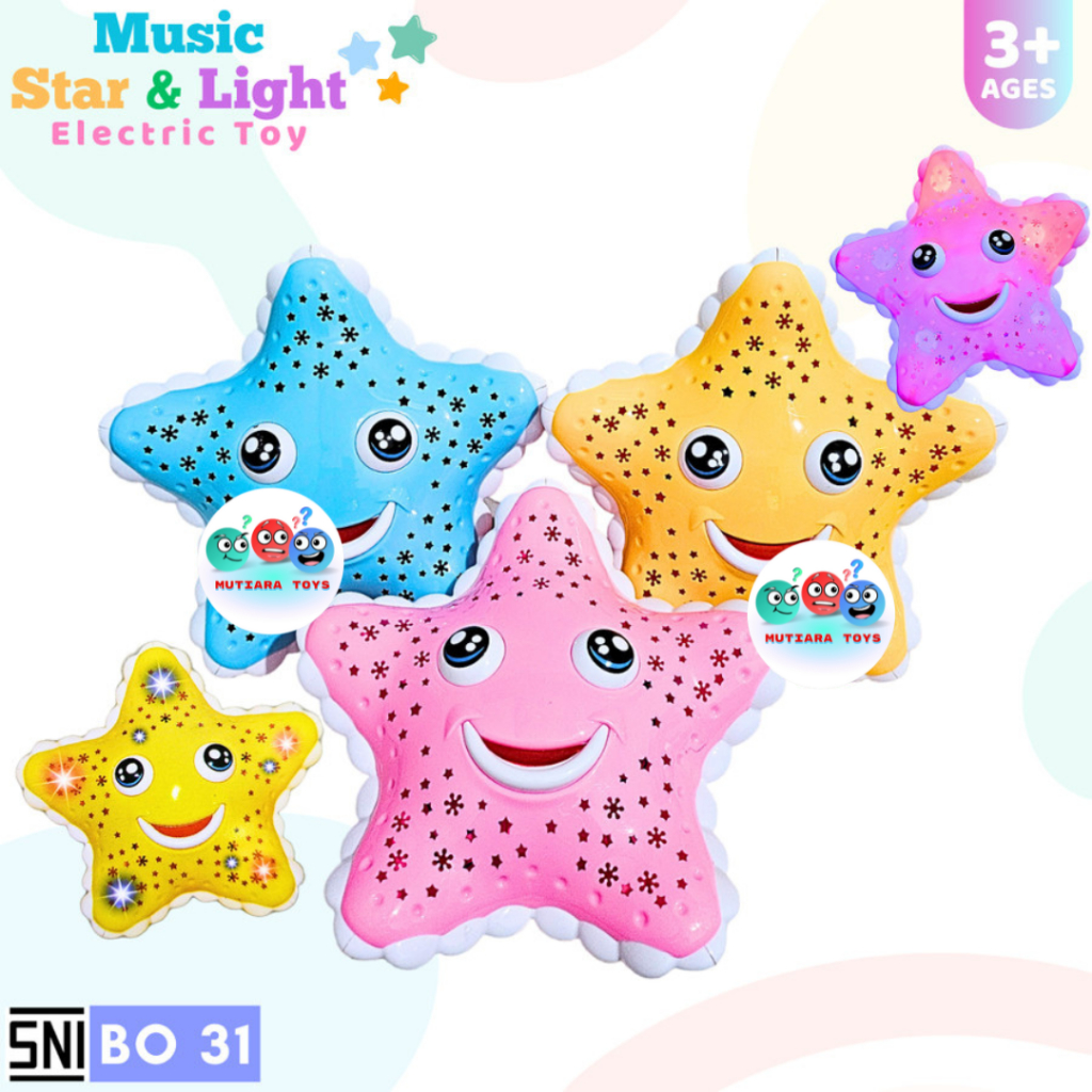 COM Mainan Bintang Star Berjalan Musik & Lampu BO31