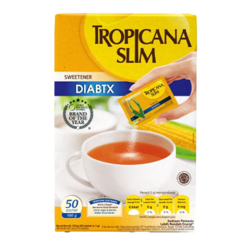 

TROPICANA SLIM DIABTX Pemanis Nol Kalori 50 x 2g