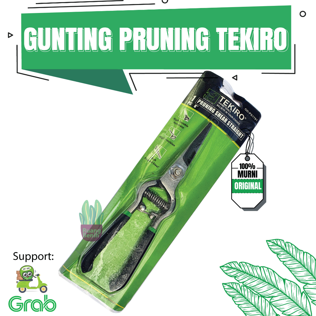 GUNTING DAHAN RANTING TANAMAN BUNGA GUNTING BENGKOK TEKIRO ORI 8 INCH