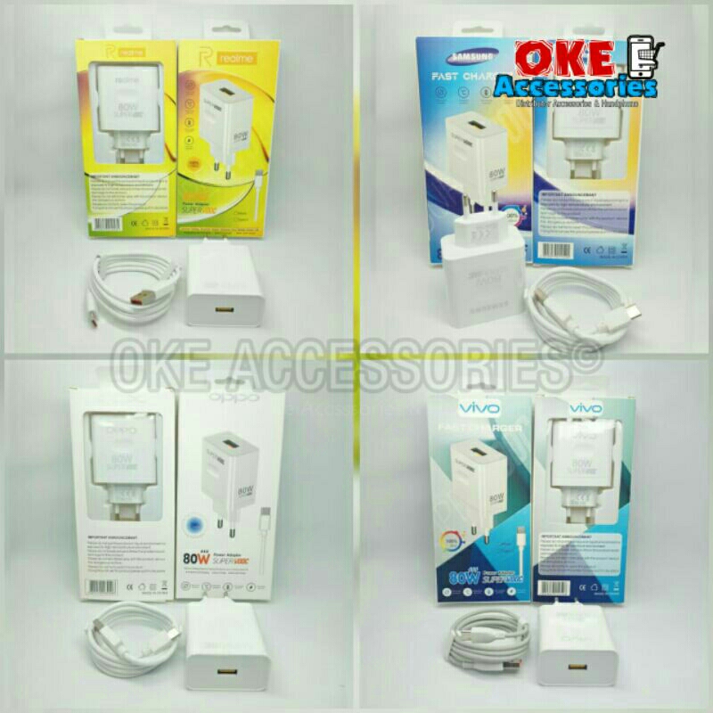 TRAVEL CHARGER 80W SUPER VOOC FAST CHARGER
