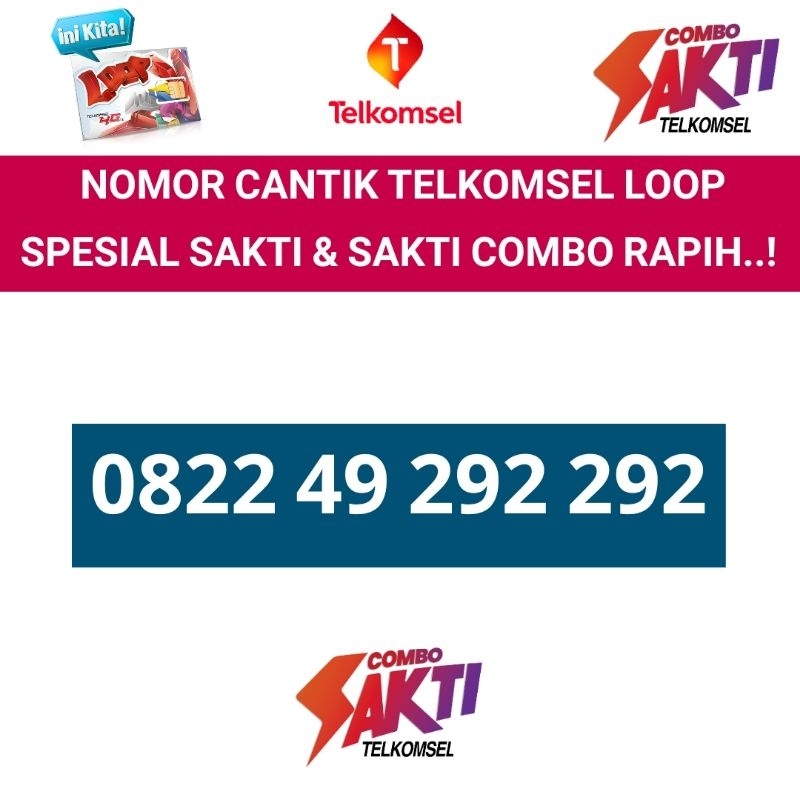 nomer cantik telkomsel LOOP kartu perdana seri unik rapih