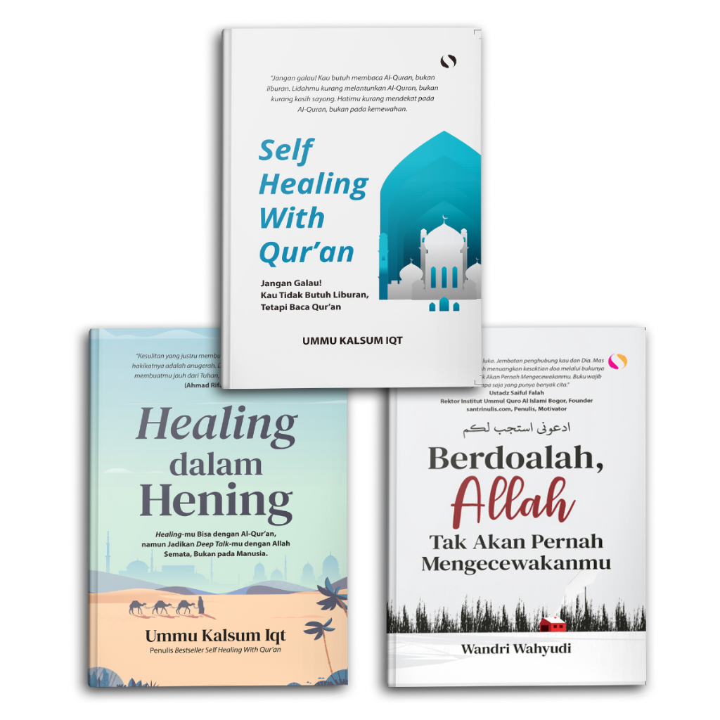 Syalmahat Publishing Paket buku Islami Motivasi Islam Self Healing With Quran Healing Dalam Hening B
