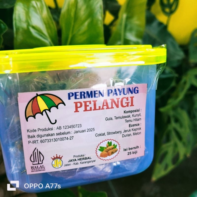 

permen pelangi obat cacing isi 25biji