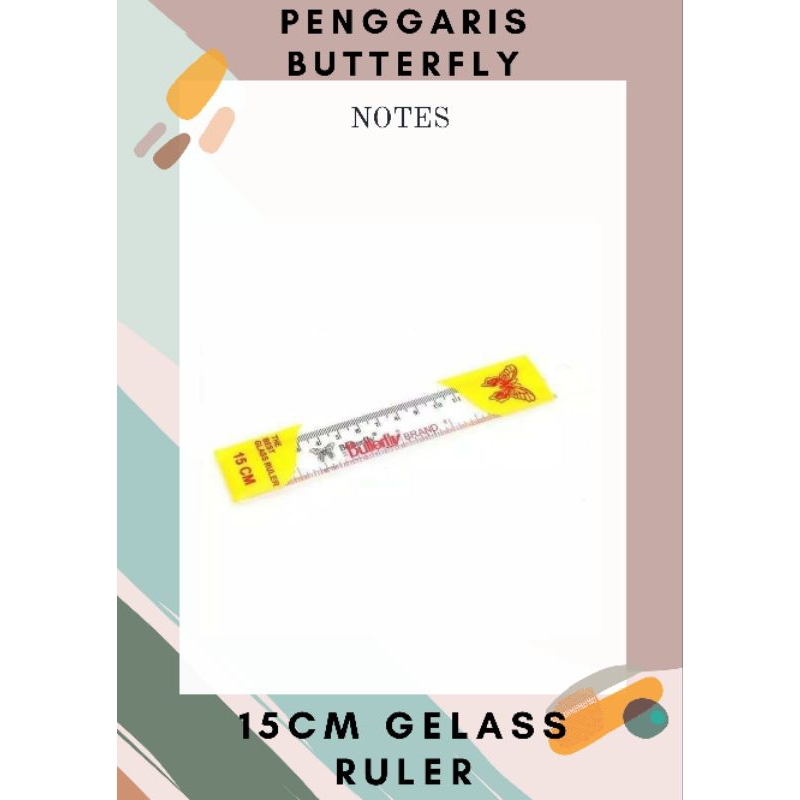 

penggaris butterfly plastik 15cm