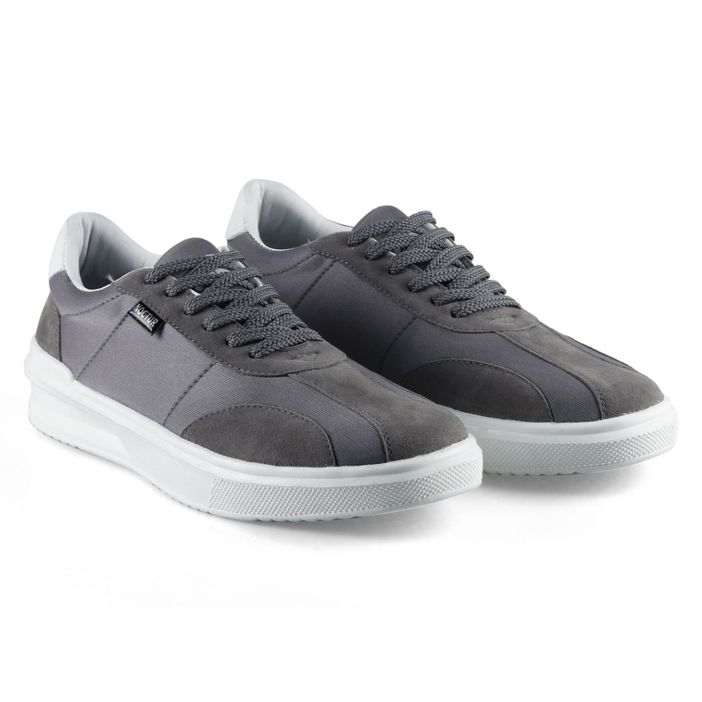 NOCTUR - Levin Gray - Sepatu Pria Casual Abu R-017