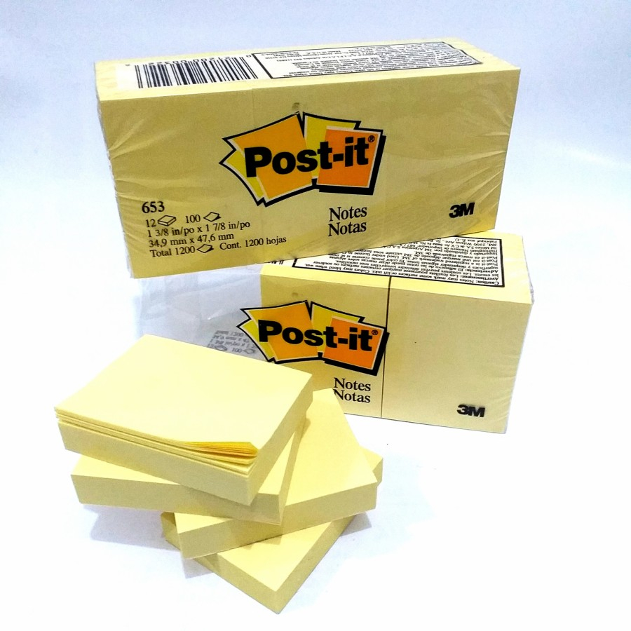 

Sticky Notes Catatan Pengingat Post-it 653 isi 12 stick per kemasan