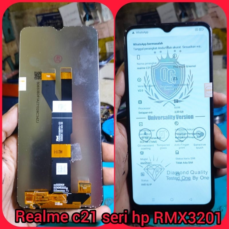 lcd touchsreen ts fulset realme C21 model RMX3201