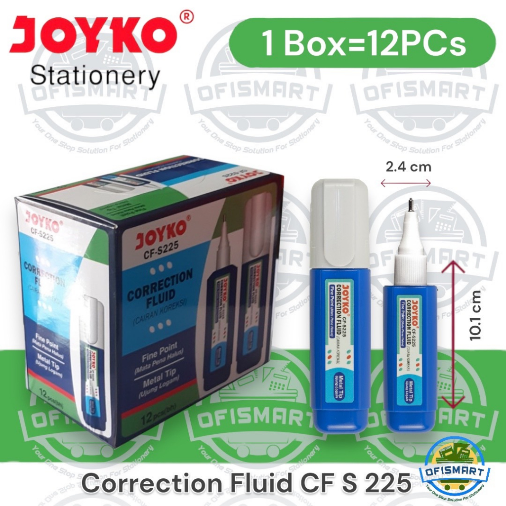 

Joyko Correction Fluid Tip Ex CF-S225 | @1Ktk=12PCs
