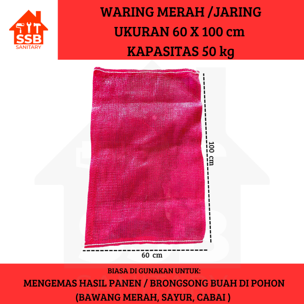 WARING BAWANG MERAH SAYUR 60x100cm 50kg KARUNG