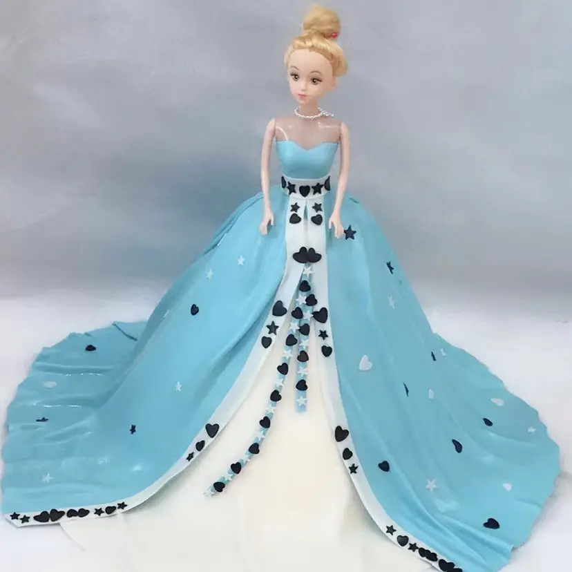 tyu Topper Kue Boneka Barbie Pink / Cake Decoration Barbie Doll Cute / Dekorasi Kue Ulang Tahun Anak