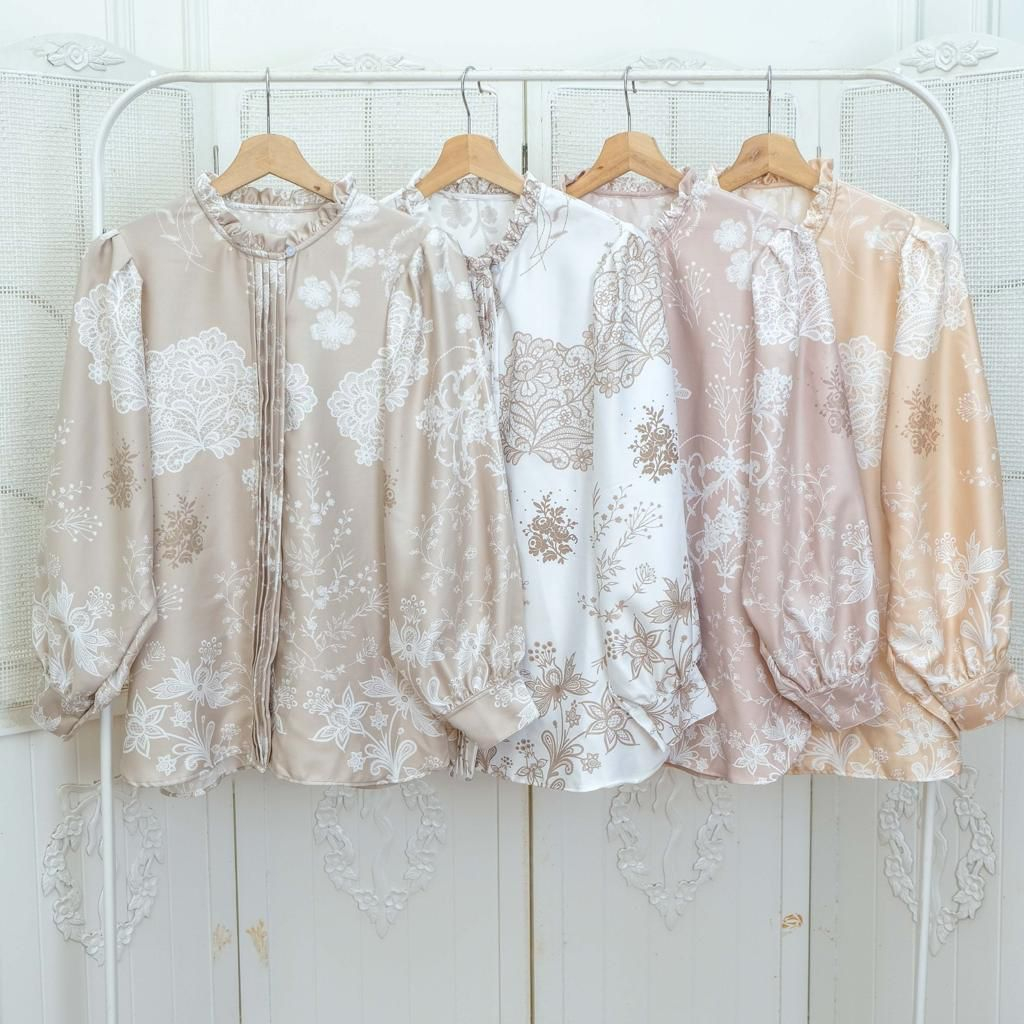 ORIGINAL Kemeja Atasan Wanita Tunik Satin Formal  M091  ZIVANICA Lengan Panjang celana tunik casual 