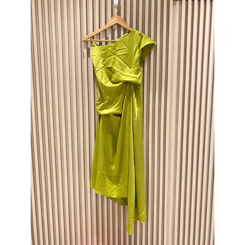 se.ta.ra party dress - bridesmaid dress - lime green - warna hijau